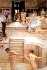 Roman hot bath spas