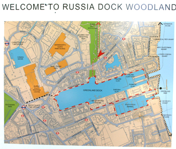 Map of Russia Dock Woodland
