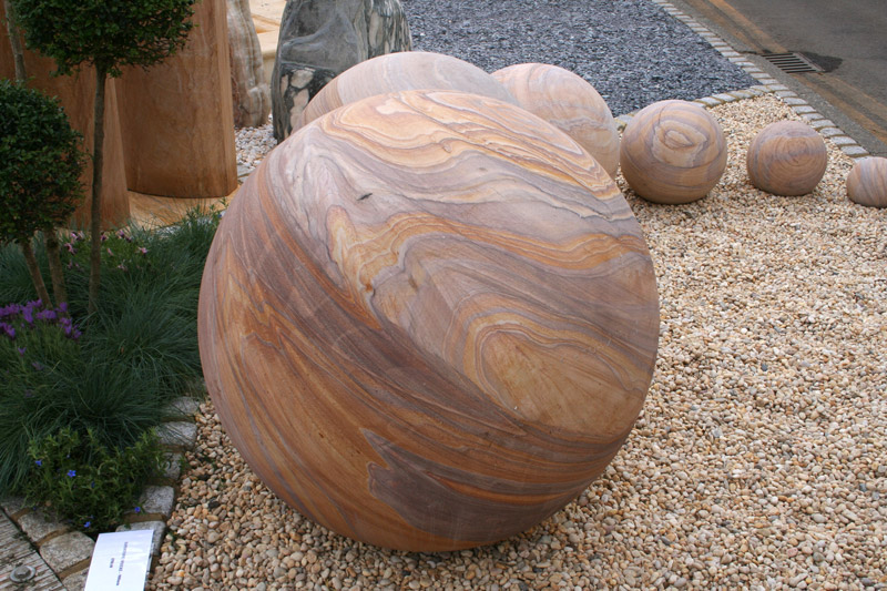 Sandstone Spheres at Chelsea 2008, Silverland Stone