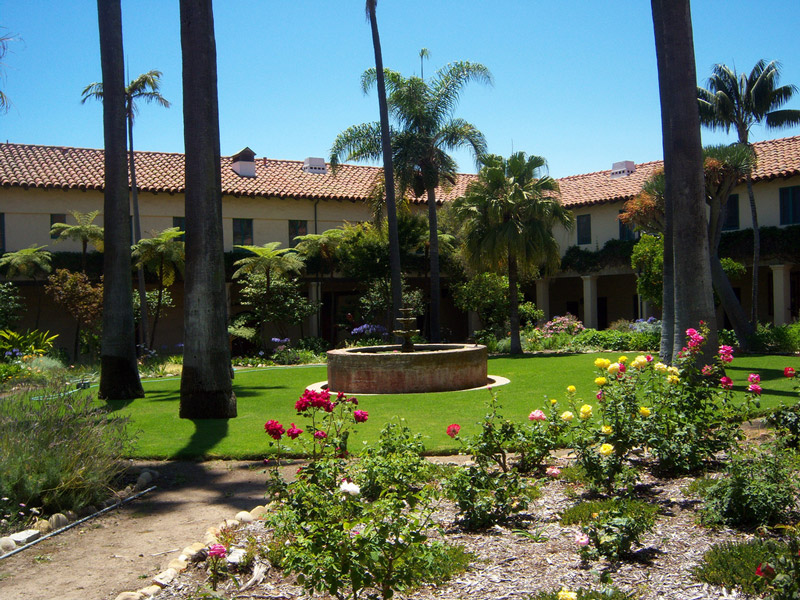 Courtyard, Santa Barbara Mission Garden