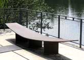 Bench in curved steel
