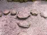 Stepping stones in gravel