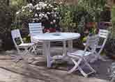 White circular table