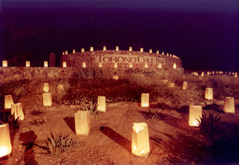 Tohono Chul Park Garden at Night