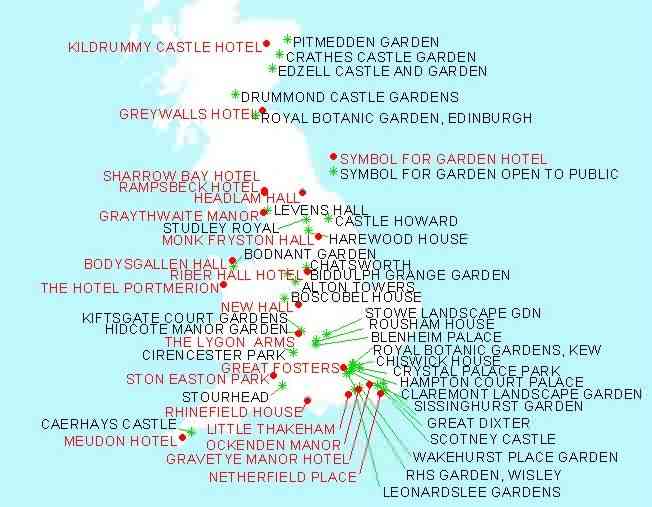 CLICK LABELS - for more information on gardens and hotels