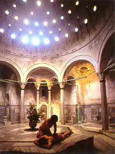 Massage in Turkish bath