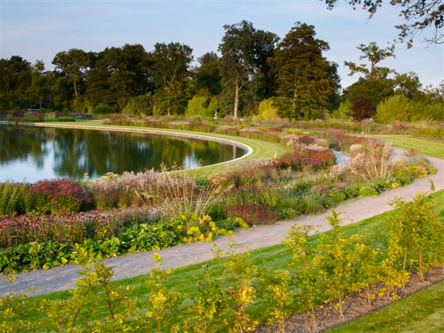 Glasshouse Lake and Borders, RHS Garden Wisley