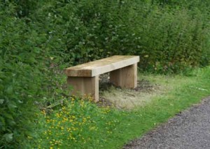 A National Trust bench at Studley Royal