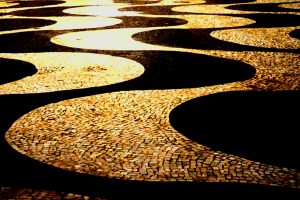 Paving at Copacabana Beach, design by Burle Marx, photo by Christina