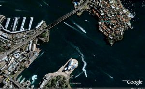 Sydney Opera House from the air (from Google Earth)