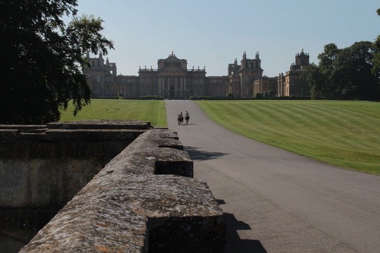 A view of Blenheim Palace from the bridge