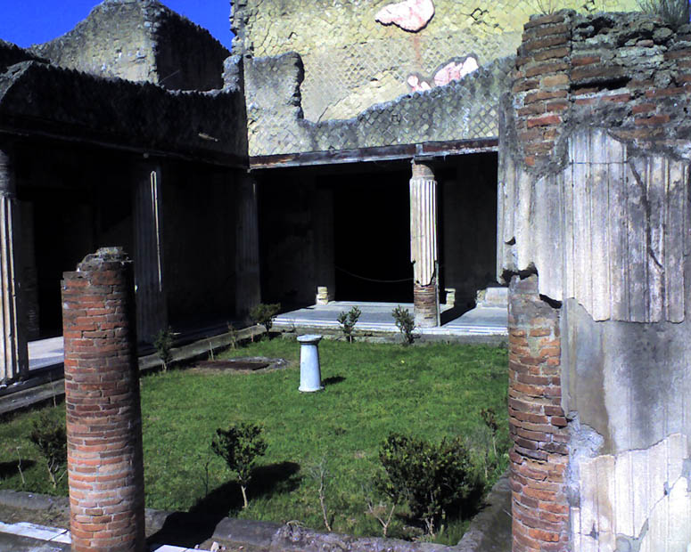 There is no evidence for the gardens of Herculaneum having had lawns. So why is this grass here?