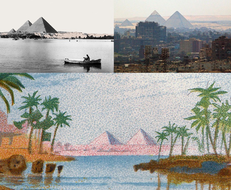 The Nile and the Pyramids - before and after the floods