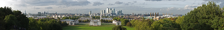 London Skyline Landscape Panorama from Greenwich
