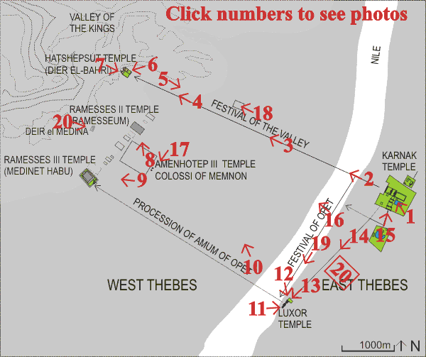 Photo key map of Domain of Amun